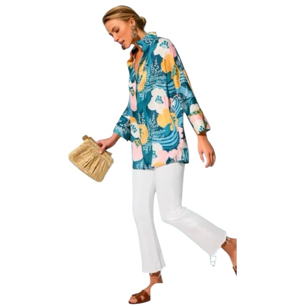 TUCKERNUCK Riviera Floral Willow Blouse size XXS NWT